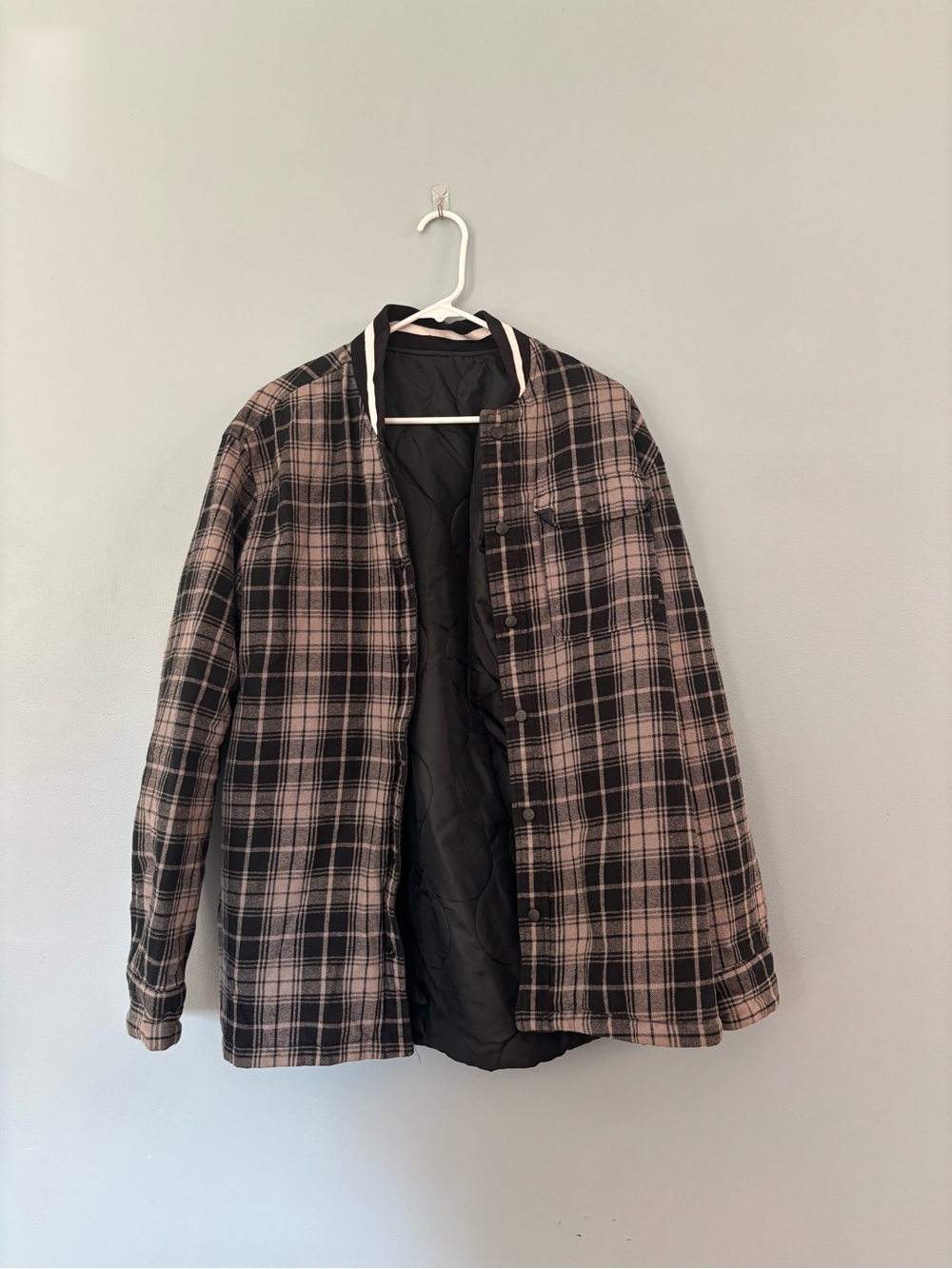 Converse Black & Taupe Plaid Bomber Jacket